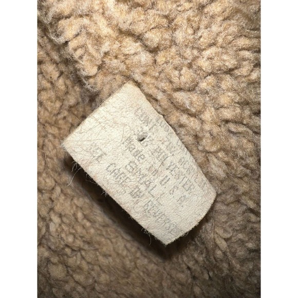 7 FOR ALL MANKIND COAT BLUE DENIM JEAN JACKET SHERPA LINED FLEECE SMALL S - Picture 4 of 5